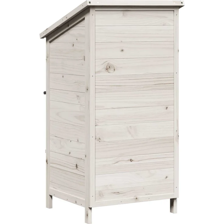 vidaXL Gartenschuppen Weiß 59 x 56 x 113,5 cm Massivholz aus Fichte 42033437 – Bild 7
