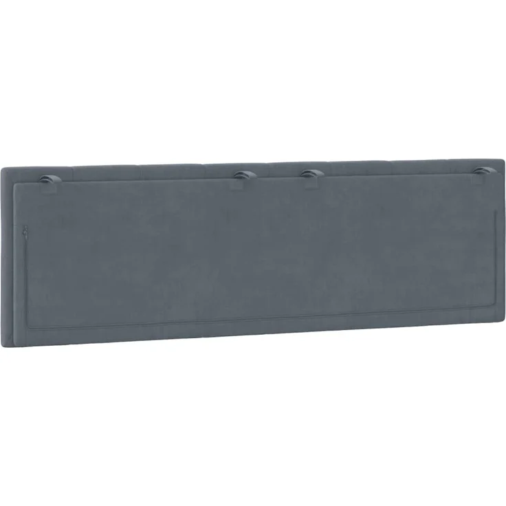 vidaXL Kopfteil-Kissen Dunkelgrau 160 cm Samt 374676 – Bild 7