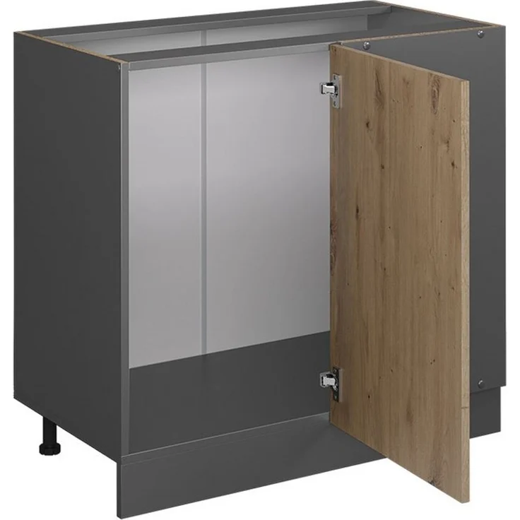 Eckunterschrank R-Line Artisan-Eiche 86 cm ohne Arbeitsplatte Vicco – Bild 3