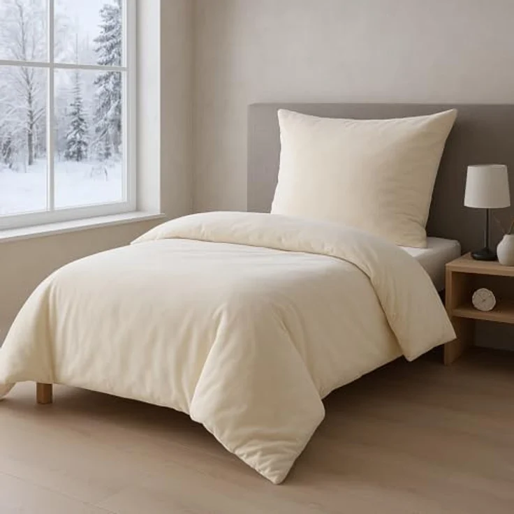 Malika Bettwäsche 155x220 + 80x80 cm Cashmere Touch Bettwäsche, atmungsaktiv, Mikrofaser, 2 teilig, Für Allergiker geeignet, pflegeleicht, angenehm weicher Stoff – Bild 2