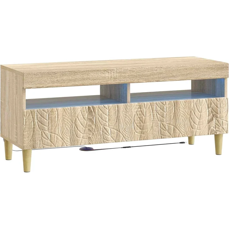 vidaXL 3-teiliges LED TV Regal DELFT Sonoma-Eiche Holzwerkstoff 3416758 – Bild 5