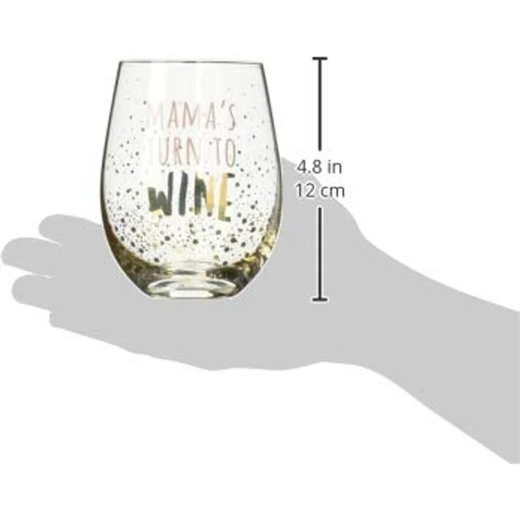 Pearhead Mamas Turn to Wine Stemless WIne Glass, Mother's Day Gifts, Large, 15 oz – Bild 4