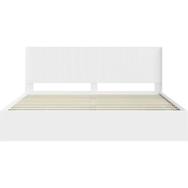 vidaXL Bettgestell mit Stauraum und Kopfteil Weiß 180 x 200 cm 3413923 – Bild 6
