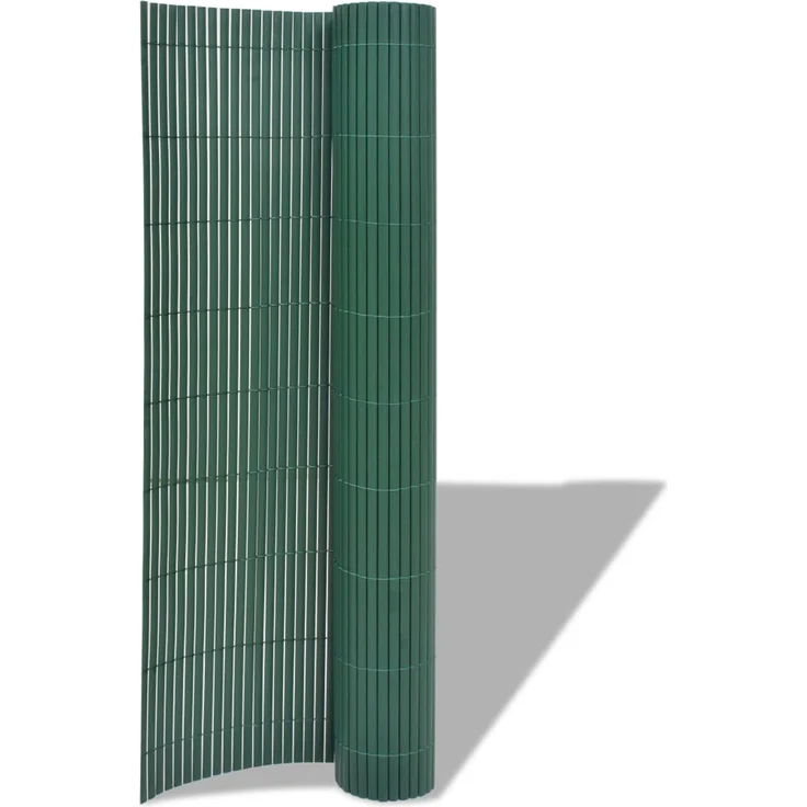 vidaXL Gartenzaun Doppelseitig PVC 90x300 cm Grün 43623 – Bild 2