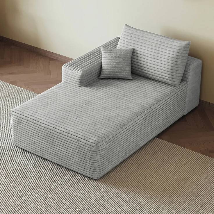 ZUBALIYA SchlafSofa mit Cordbezug, modular aufgebaut, ohne aufwendige Montage, für Wohnzimmer und Apartments – Bild 2