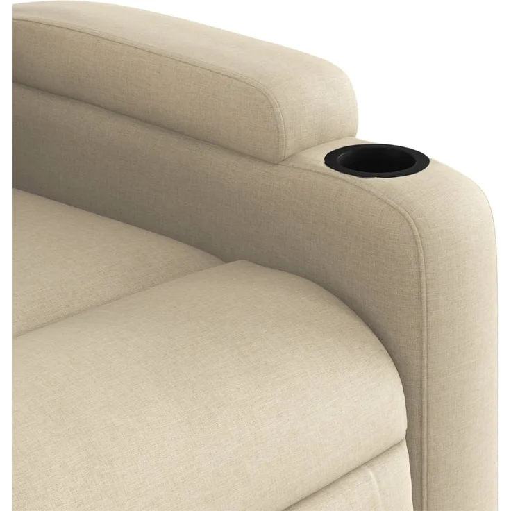 vidaXL Massage-Relaxsessel, cremefarbener Stoff 3206068 – Bild 8