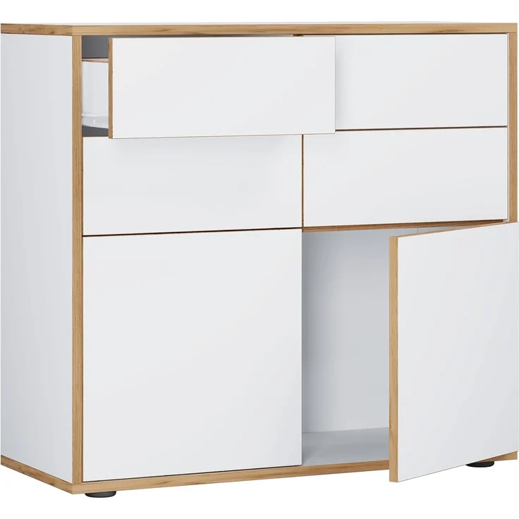 VCM Kommode & Sideboard Salia 920813 Weiß H. 74 x B. 100 x T. 33 cm – Bild 5