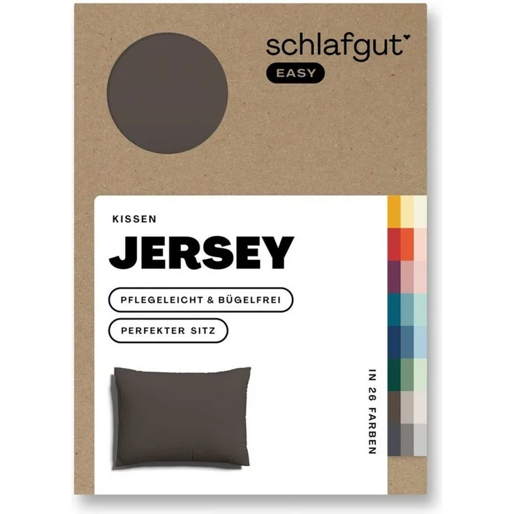 Schlafgut 'EASY' Kissenbezug, Jersey, Sand Deep, 40x60 cm