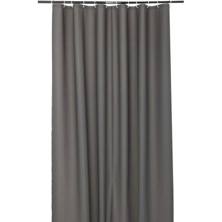 Sanixa Duschvorhang U6RD150 Breite 180 cm (Duschvorhang unifarben ohne Ringe), Wasserdicht Schimmelresistent Badewannenvorhang Einfarbig