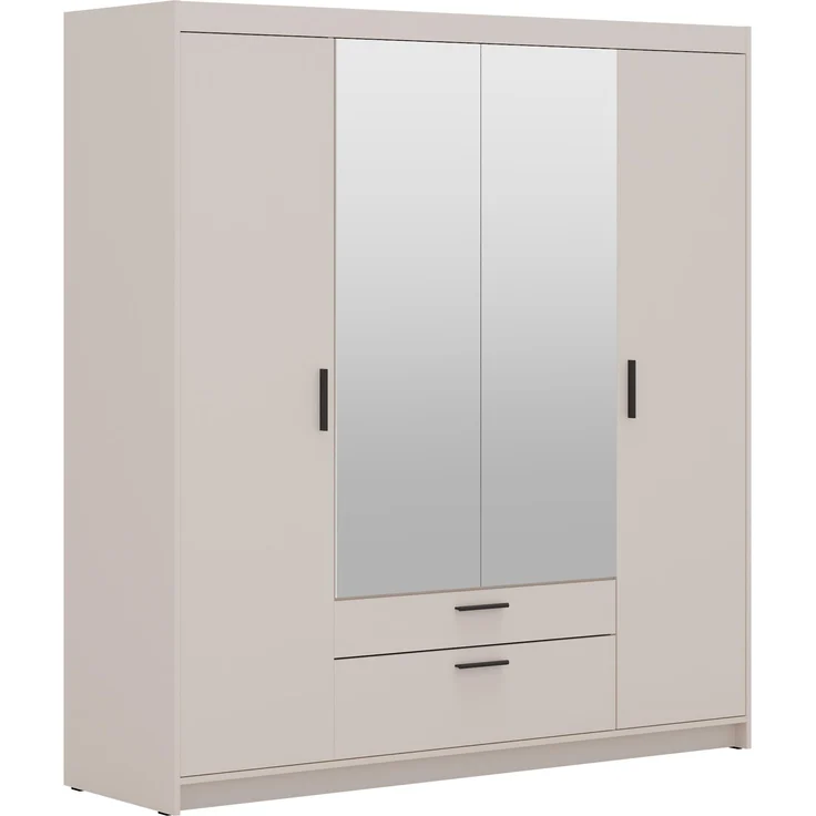 AX LIVING Beige Kleiderschrank mit Spiegel Storicos 4T 176,3cm breit – Bild 1