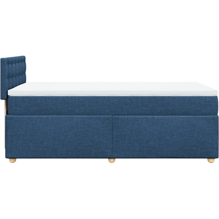 vidaXL Boxspringbett mit Matratze Blau 90x200 cm Stoff 3288883 – Bild 7