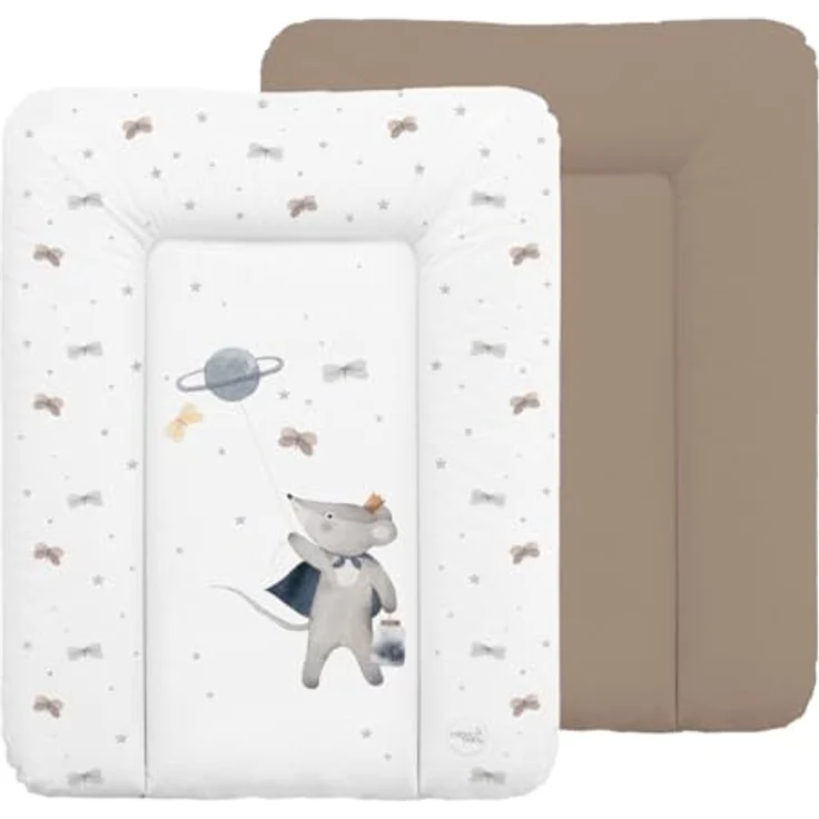 CEBA BABY Weiche Wickelauflage 50x70 cm – Wickelmatte für feste Unterlagen, Basic, OEKO-TEX® Standard 100 - Cosmic Mouse – Bild 2