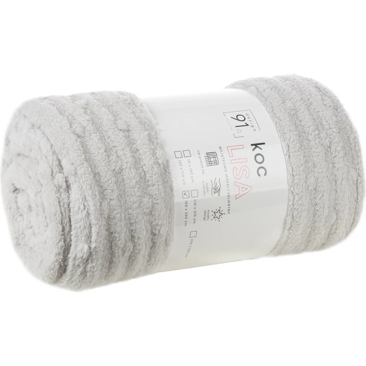Wohndecke Kuscheldecke Gemusterte Sofadecke Tagesdecke Couchdecke Decke LISA silber 70x160 cm silber – Bild 4