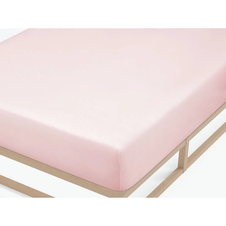 biberna Feinjersey-Spannbetttuch, 100 % Baumwolle, rose, 1x 180x200 cm - 200x200 cm