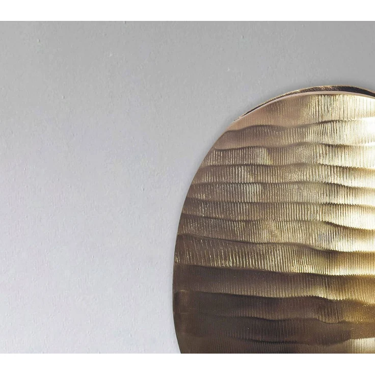 Deko Vase 2er Set Aluminium Gold Blumenvase Wellenmuster Modern – Bild 5