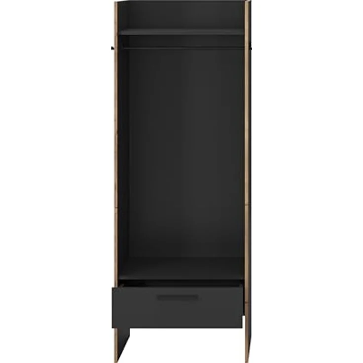 Garderobenschrank >Bueno< in Basalt - 70x189x37cm (BxHxT) – Bild 5