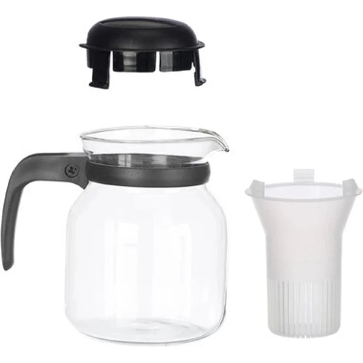 Teekanne Glaskanne 1200ml mit Teesieb Deckel und Griff eleganter Teegenuss – Bild 7