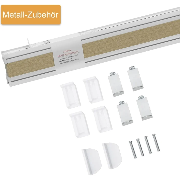 WOLTU Wabenplissee ohne Bohren Verdunklung Thermo Doppelplissee Klemmfix Zweifarbig 90x200 cm Beige-Weiß, Plissee Faltrollo Sonnen-, Sicht- & Schallschutz, Jalousie Plisseerollo für Fenster & Tür – Bild 8