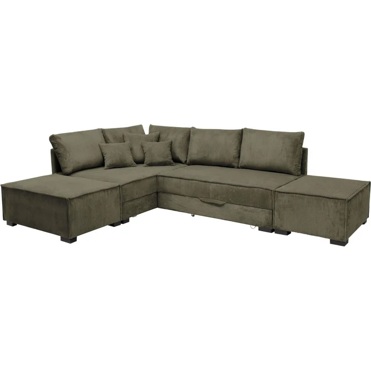 Home affaire Ecksofa Night & Day L-Form, B: 316 cm mit Dauer-Schlaffunktion 180x200 cm, Set: Sofa & Hocker, Schlaffunktion, Bettkasten & Kissen, Boxspringbett – Bild 2