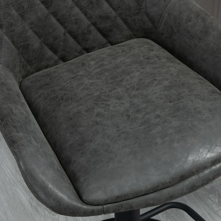 Barhocker Küchenhocker Designhocker, höhenverstellbar, mit Fußstütze, 51 cm x 59 cm x 117 cm, Dunkelgrau + Schwarz--Dunkelgrau--117x59x51cm--YOUDENOVA – Bild 10