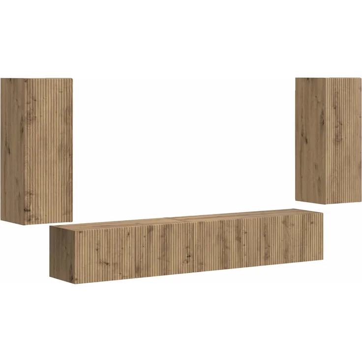 vidaXL TV-Schrankset 4 stk. Artisan-Eiche Holzwerkstoff 3409167 – Bild 2