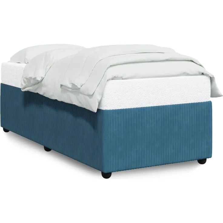 vidaXL Bettgestell Blau 90x200 cm Samt 3284986 – Bild 2