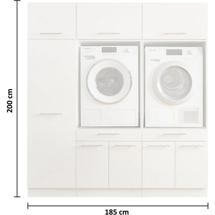 Laundreezy Mehrzweckschrank-Set LAUNDREEZY LDSK13, Breite 185 cm – Bild 3