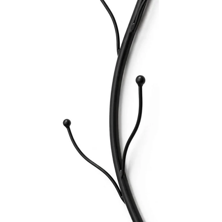 DanDiBo Wandgarderobe Schwarz Metall 2er Set Flora Garderobe Wand 93861 Garderobenhaken Flurgarderobe Kleiderhaken Hakenleiste – Bild 4