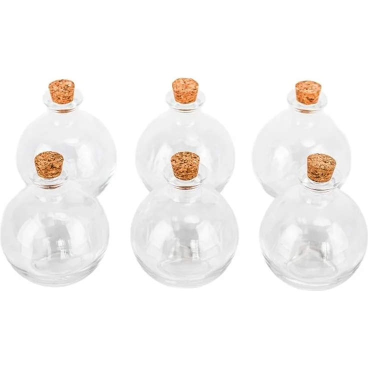 Relaxdays Glasflaschen mit Korken 6er Set – Bild 9