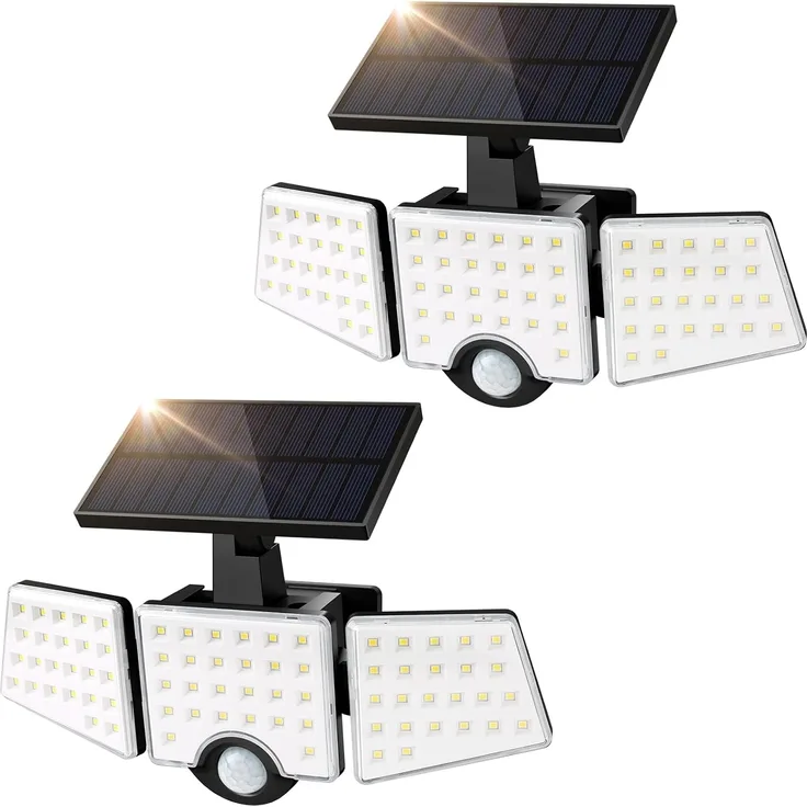 Lepro Solarlampen für Außen mit Bewegungsmelder, 360° Beleuchtungswinkel, 1000 Lumen 6W LED Solarlampen Aussen, IP65 Wasserdicht, 270°Drehbar Solar Außenleuchte für Außen Garten Balkon Garage