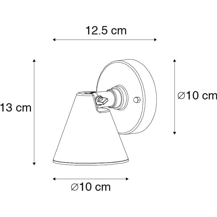 Qazqa Außen-Wandleuchte Ciara, ohne Leuchtmittel, GU10, Rostbraun, Modern, Aluminium, 1-flammig – Bild 4