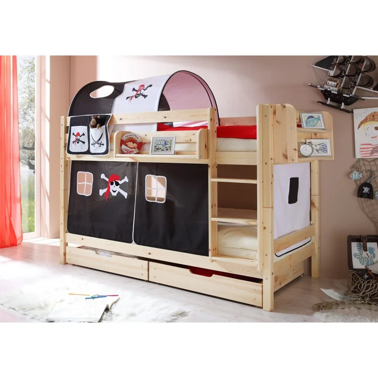 Etagenbett "Marcel" 90x200 Kiefer massiv Natur