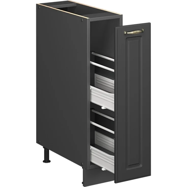 Apothekerschrank Fame-Line Anthrazit-Gold Landhaus/Anthrazit 20 cm, AP Anthrazit Vicco – Bild 6