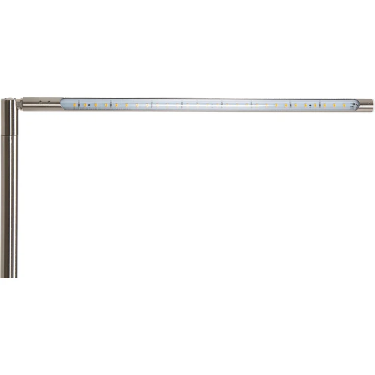 NOWA LED Tischleuchte CARLO, Dimmer, LED fest integriert, Warmweiß, Tischlampe nickel Schreibtisch Arbeitszimmer modern – Bild 2