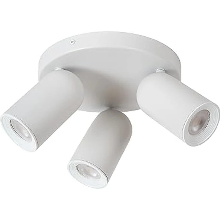 LUCIDE PUNCH Deckenstrahler, Ø 21 cm, dreh- und kippbar, 3xGU10, LED-kompatibel, Weiß – Bild 3