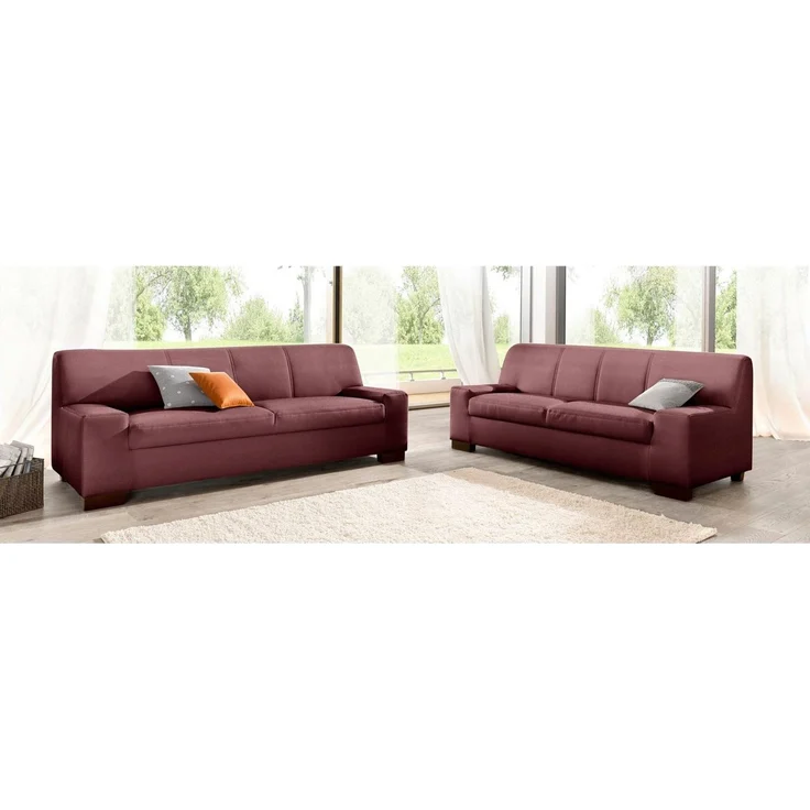 DOMO collection Polstergarnitur Norma kubisch und zeitlos, (Set, 2-tlg), bestehend aus je einem 2- und 3-Sitzer – Bild 1