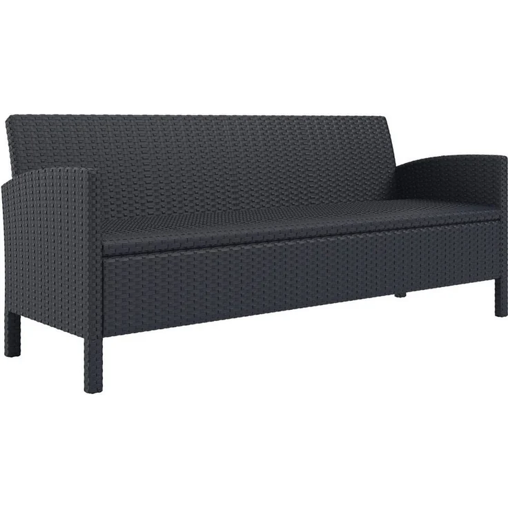 KONIFERA Gartenlounge-Set »Brooklyn«, (Set, 12-tlg, 1x 3er Sofabank, 2 Sessel, Tisch 66x120x74 cm, inkl. Auflagen), Stahl/Polyrattan – Bild 3
