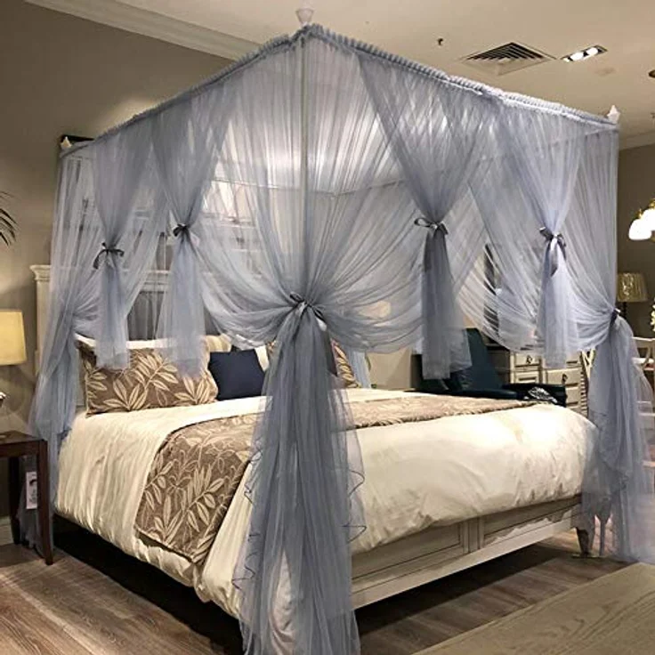 Joyreap Betthimmel mit 4 Ecken für Mädchen und Erwachsene, königliches, luxuriöses, 119.4 cm Bx198.1 cm L, Doppelbett – Bild 3