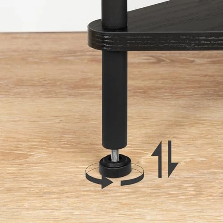 HOOBRO Eckregal mit 5 Ebenen, industrielles Eckregal Stehend, Bücherregal, Standregal, Eck-Bücherregal zur Präsentation von Pflanzenblumen, Aufbewahrungsregal für kleine Räume, Schwarz EBK33CJ01 – Bild 9