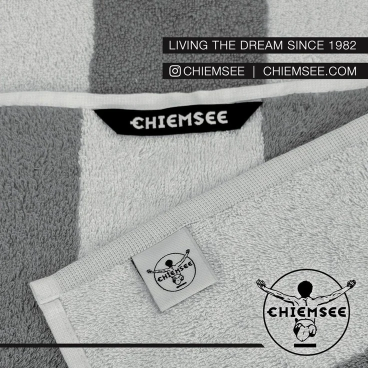 Chiemsee Handtücher 100% Baumwolle, Frottier, gestreift, Logo-Schriftzug – Bild 4