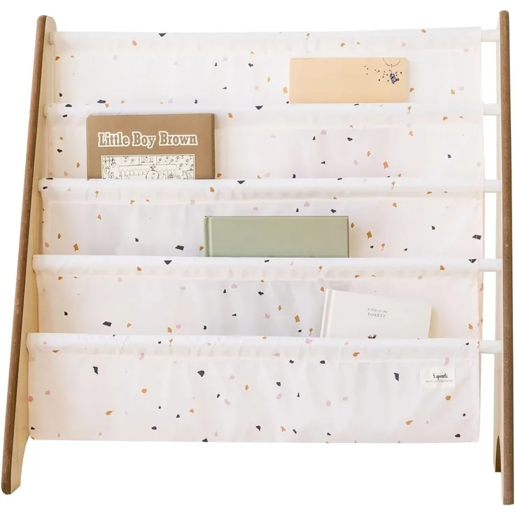 3 Sprouts - Bücherregal Terrazzo Cream, recycled