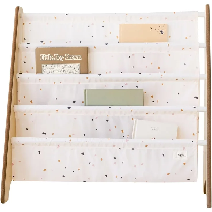 3 Sprouts - Bücherregal Terrazzo Cream, recycled