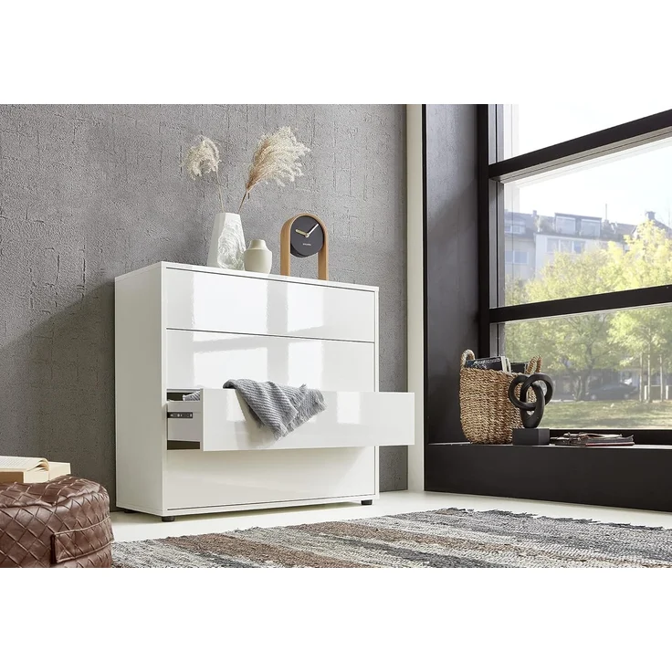 BMG Möbel Sideboard Mailand Set 5 (Kommode Anrichte Aktenschrank), 2x Schuhschrank, 1 x Schubkastenkommode – Bild 5