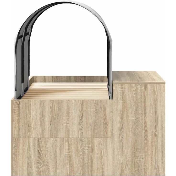vidaXL Bett mit Tunnel 3 Stk. Artisian Eiche und Weiß Holzwerkstoff 3423521 – Bild 7