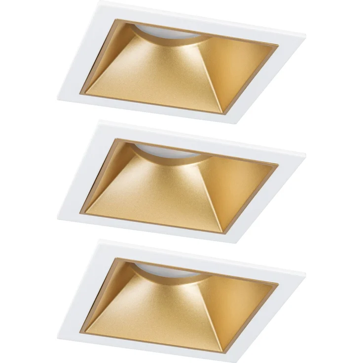 Paulmann 93130 LED Cole Coin Basisset eckig 3er-Set 2700K Weiß Gold 3-Step-Dim IP44 – Bild 8
