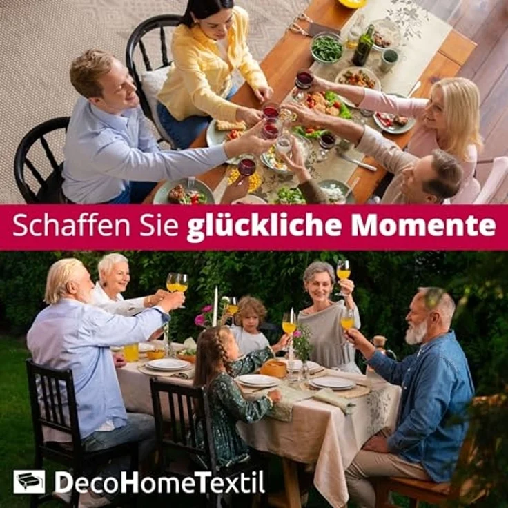 DecoHomeTextil Heimtextilmanufaktur Tischläufer Miami Tablerunner, wind- und wetterfest, UV-beständig, verrottungsfest – Bild 7