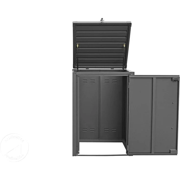 GFP Primeyard Mülltonnenbox 84x84x120 cm Mülltonnenverkleidung Müllbox Metall anthrazit – Bild 2