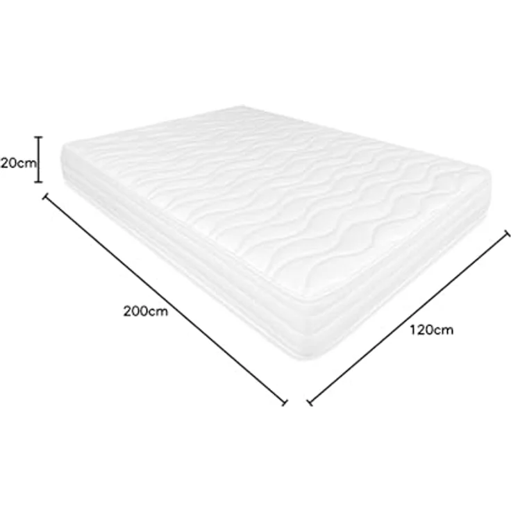 Somnia - Sena Reversible Memory-Foam-Matratze 120x200 (Winterseite-Sommerseite), Festigkeit-mittlere Härte, Dicke 20 cm, milbenhemmend, antibakteriell und hypoallergen – Bild 4