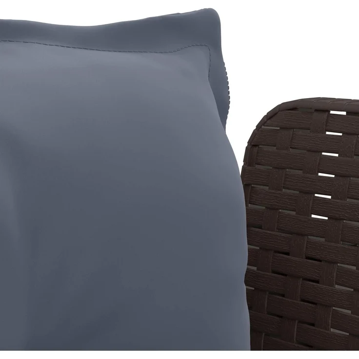 vidaXL 1-Sitzer Sessel mit Kissen Rattan-Look PP Braun 8011875 – Bild 6