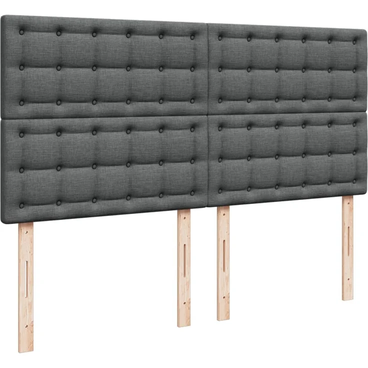 vidaXL Boxspringbett mit Matratze Dunkelgrau 180x200 cm Stoff 3294450 – Bild 9